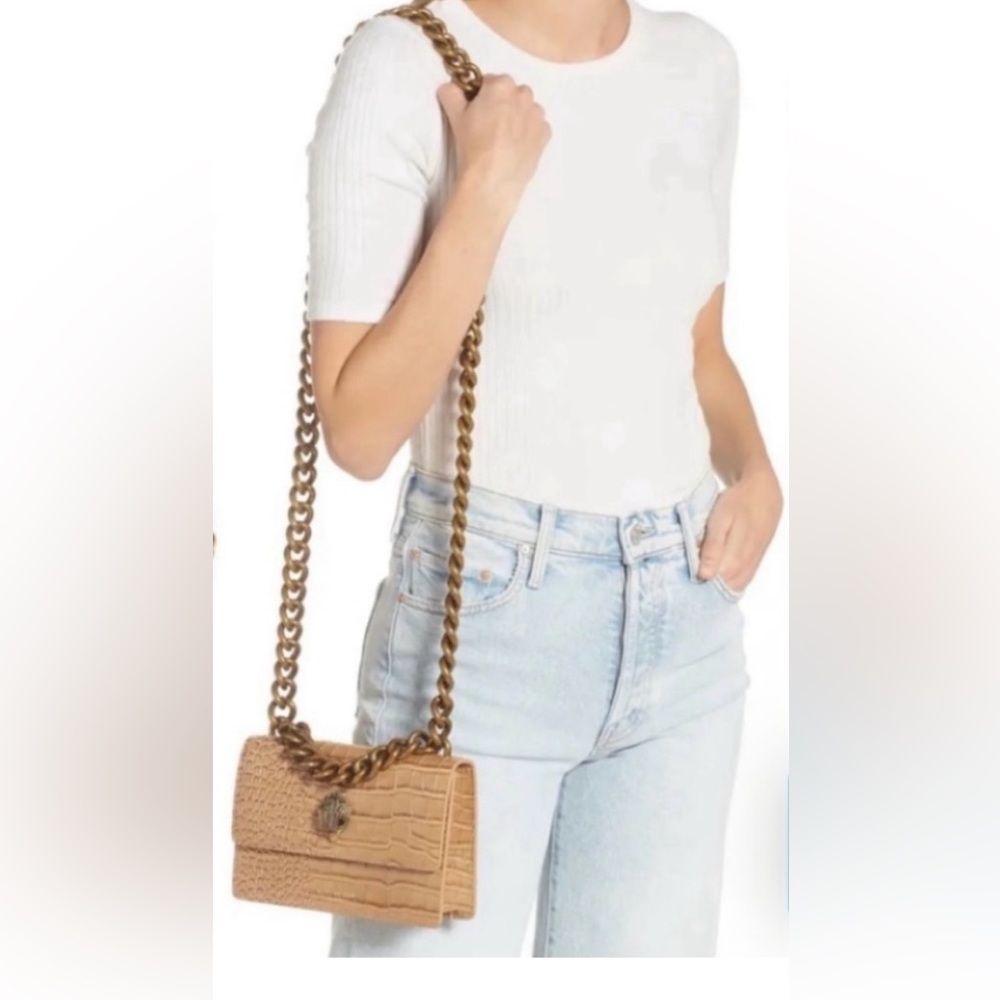 Kurt Geiger London Shoreditch small croc embossed bag. NWOT